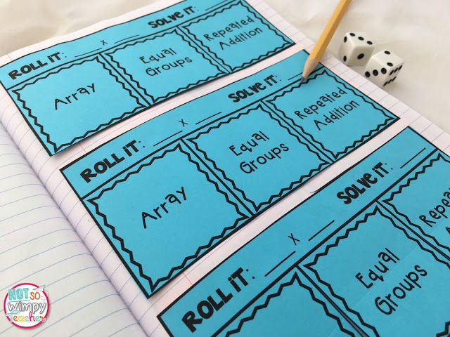 Interactive notebooks sample of math with dice