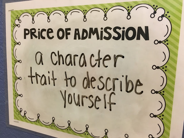 This image shows what the Price of Admission sign looks like. 