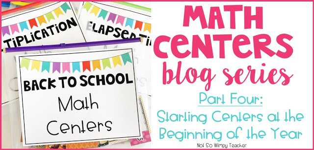 Starting Math Centers at the beginning of the year cover image