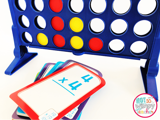 You can use games like connect four when you are starting math centers