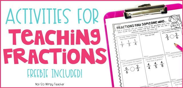 Activities, apps, games and centers to help teach and practice fractions