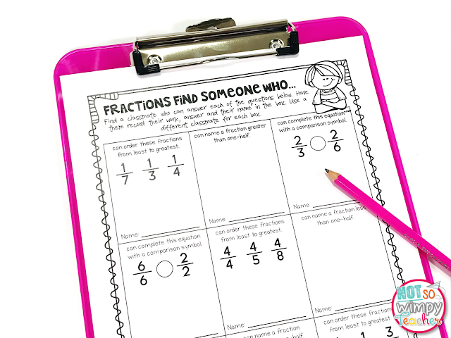 Free Fractions Activity 