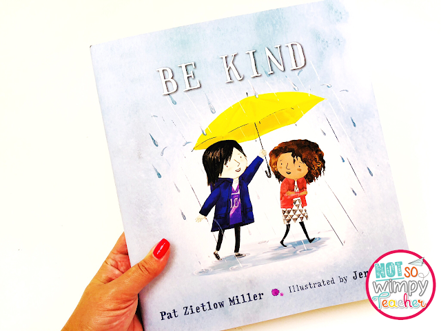 This image shows the book cover of the book "Be Kind." This is a perfect back to school read aloud idea. 