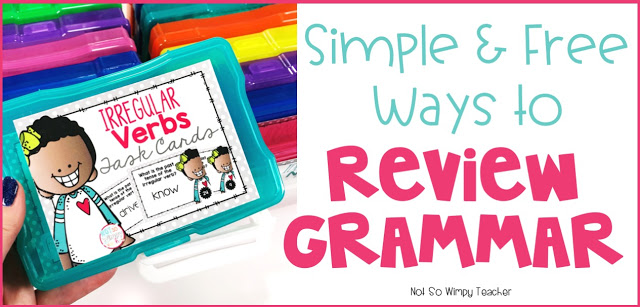 Simple and free activities for spiral review of grammar skills