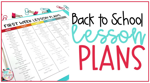 first week of school lesson plans cover image