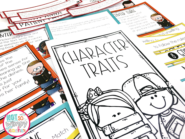 character traits activity in reading resources for third grade