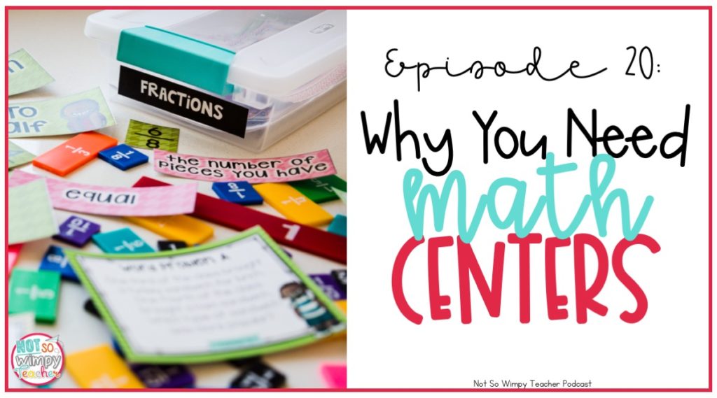 Why do you need to teach math with centers?