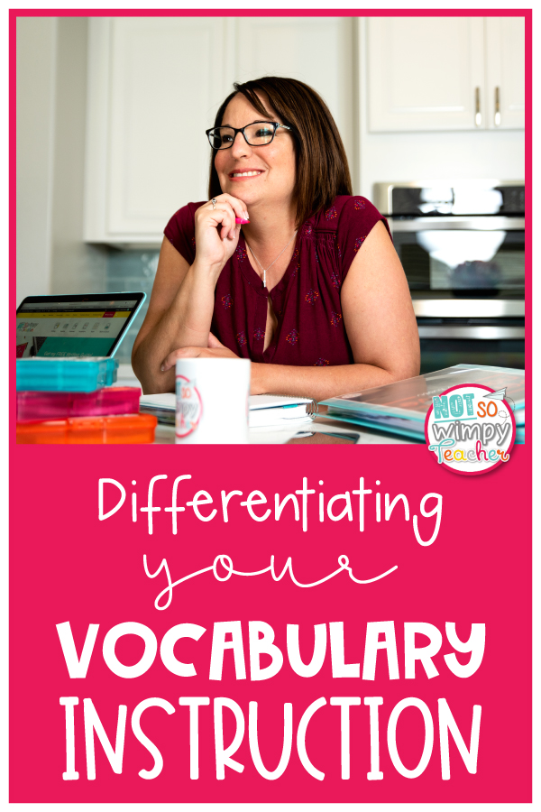 Differentiating vocabulary instruction Pin