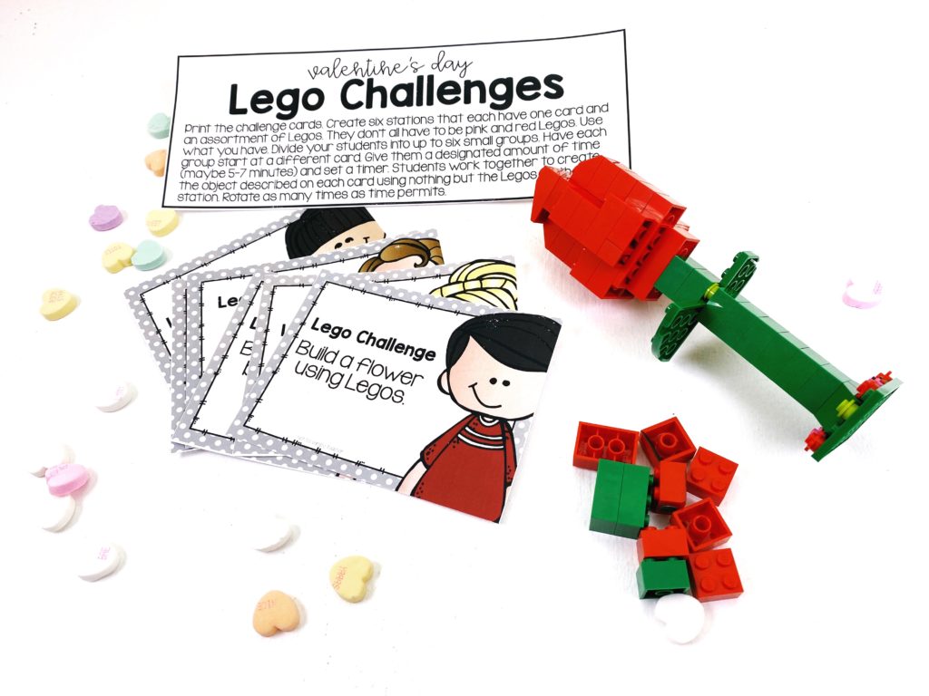 Valentine's Day Lego STEM challenges