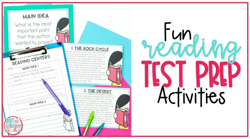Fun reading. test prep games and activities