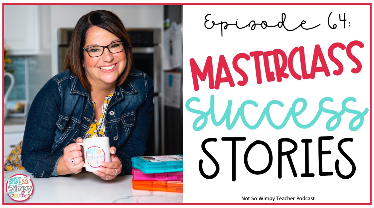 smiling teacher with text overlay masterclass success stories