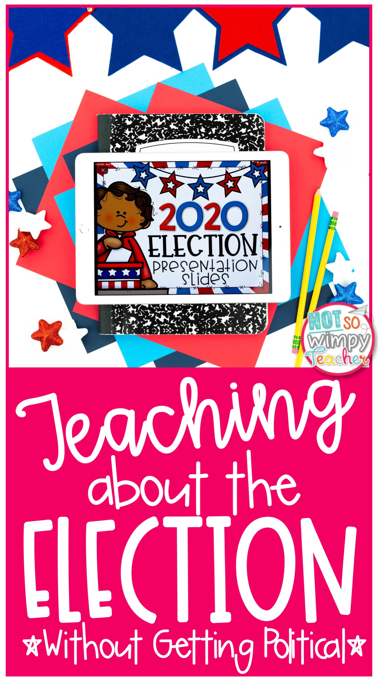 ipad featuring digital election activity for kids