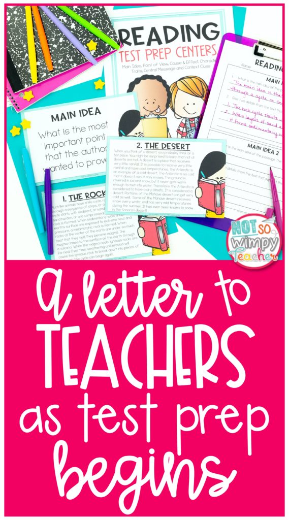 Pin for a letter to teachers as testing season begins
