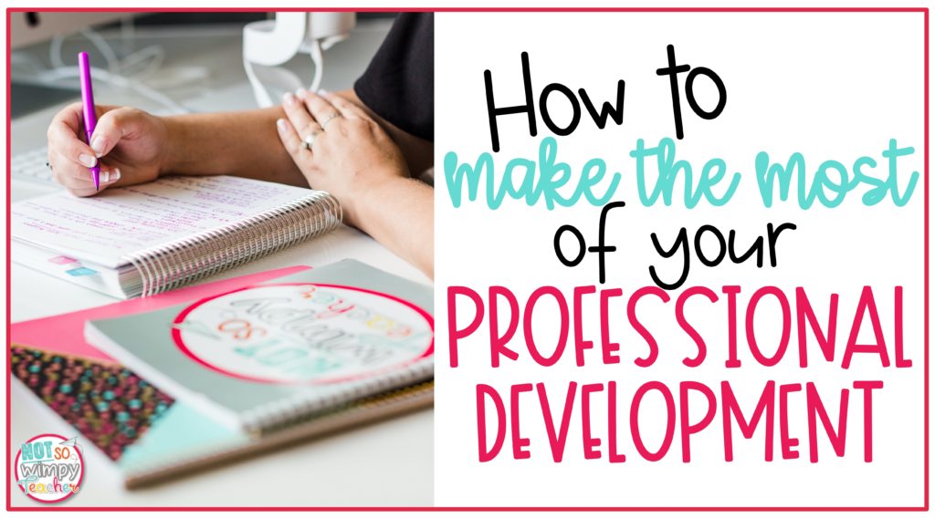 How to make the most of your professional development cover image showing hands with flair pens planning in a calendar