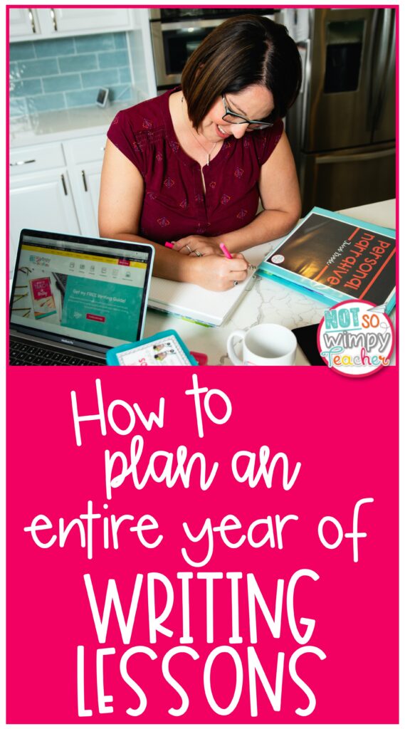 Pin for How to Plan an Entire Year of Writing Lessons