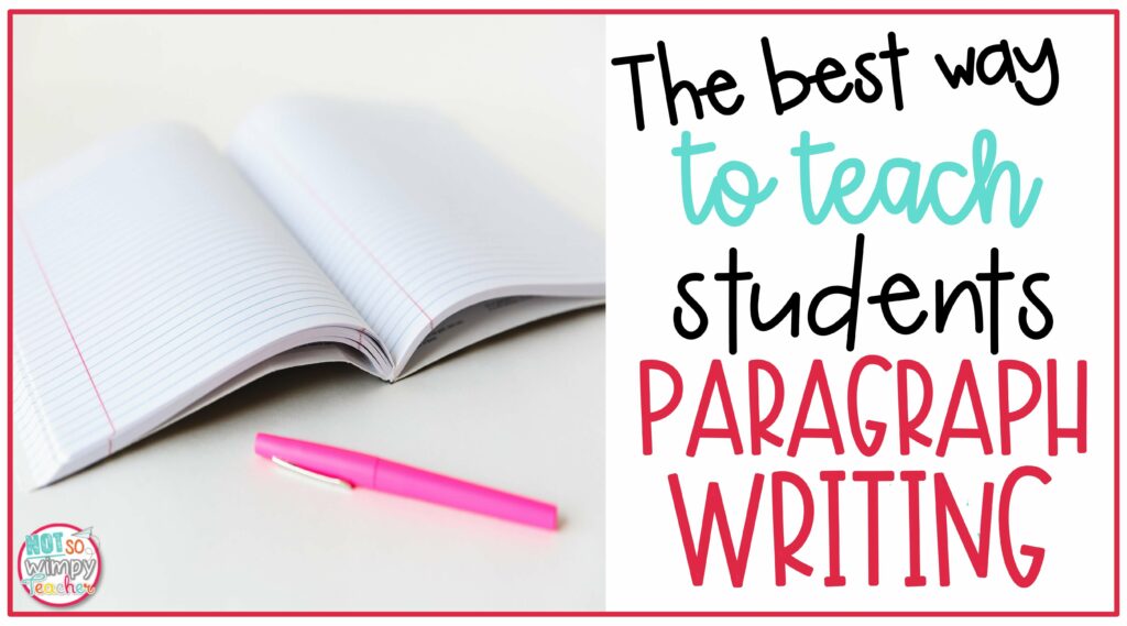 Cover image for The Best Way to Teach Students Paragraph Writing with a blank notebook and pink pen on a table